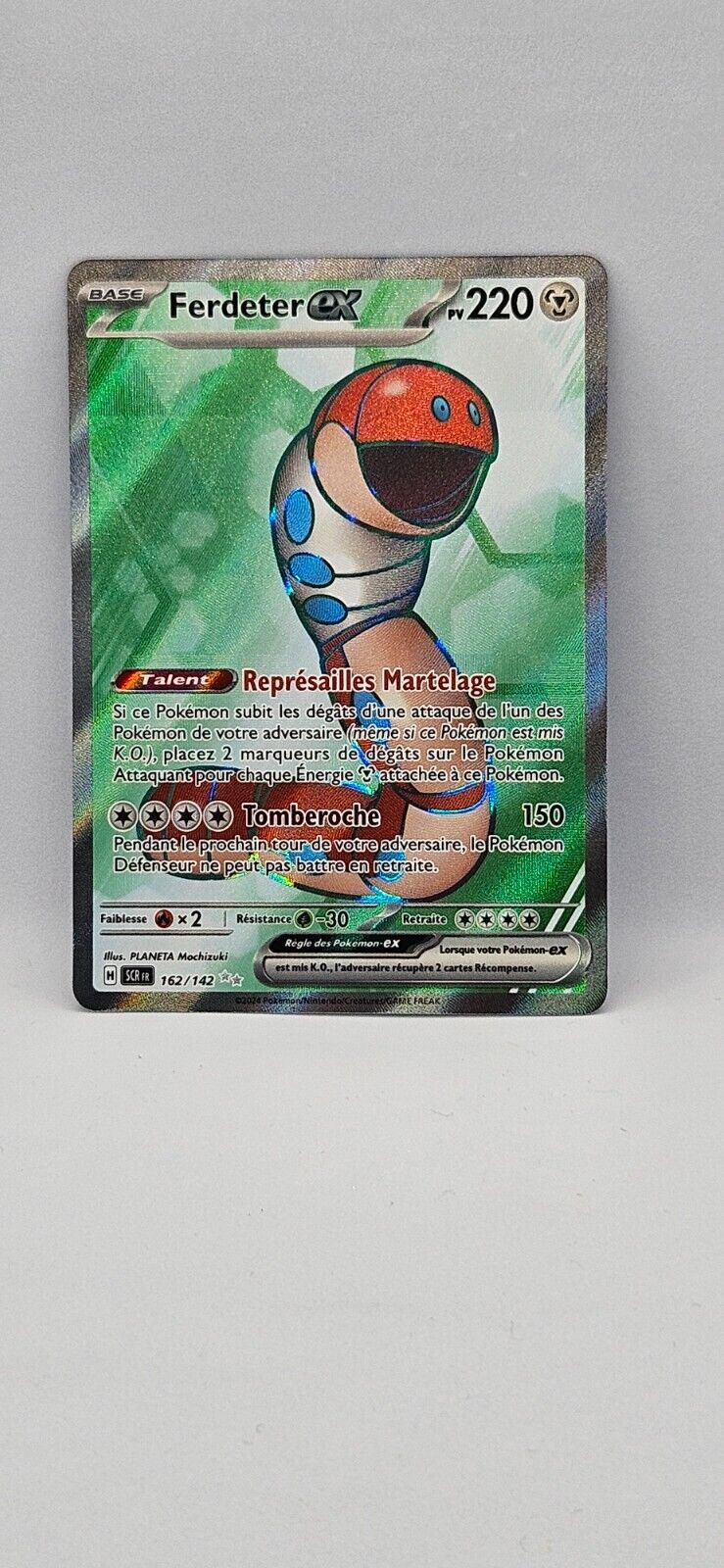 Carte Pokémon Ferdeter Ex 162/142 FA Couronne Stellaire EV07 SCR Neuf FR