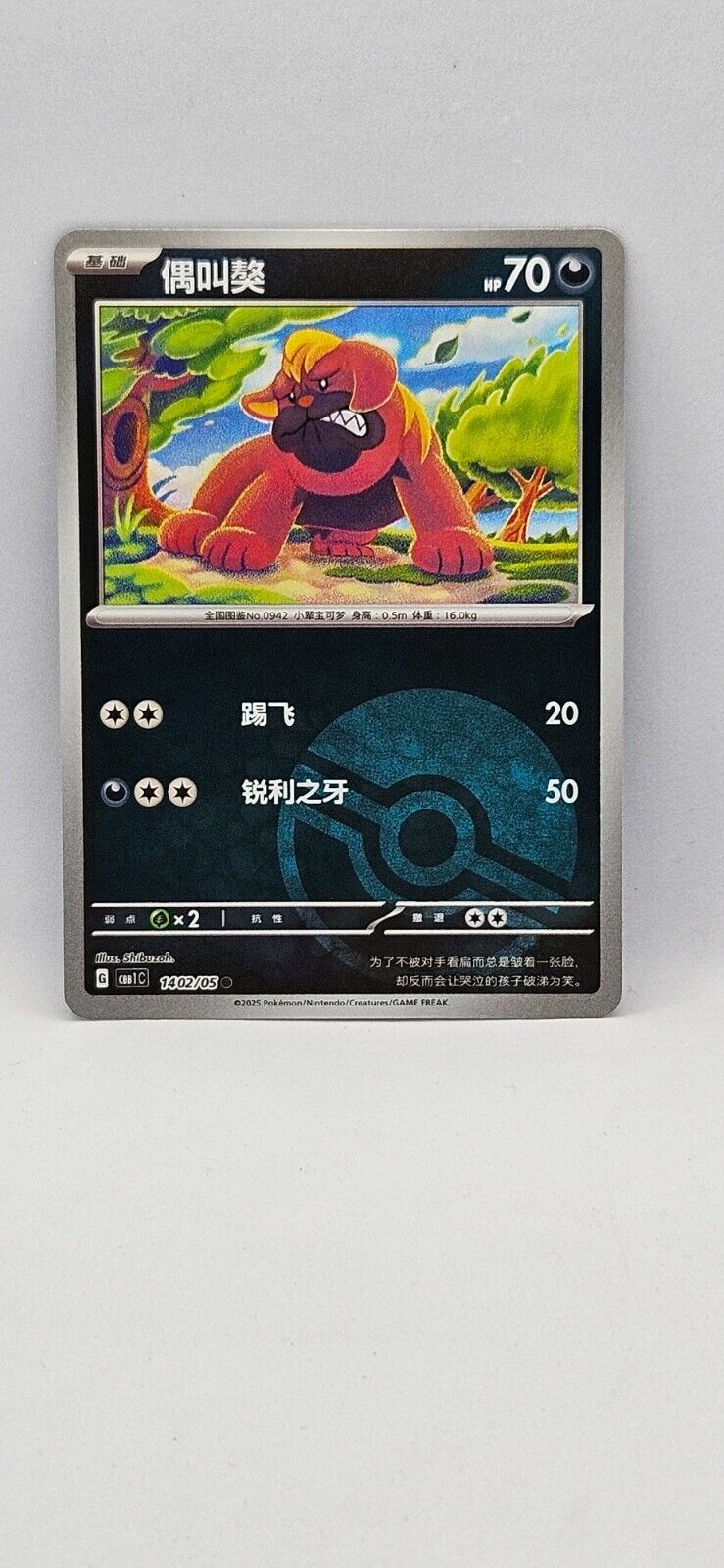 Grondogue CBB1C 1402/05 S-Chinese Gem Pack Card Pokeball